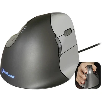Souris ergonomique optique Evoluent Vertical Mouse 4 VM4R ergonomique noir, - Photo 1/3