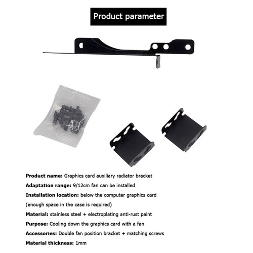1 Set Cooling Fan Bracket support 90MM/120MM Fan For Graphics Video Car Mount