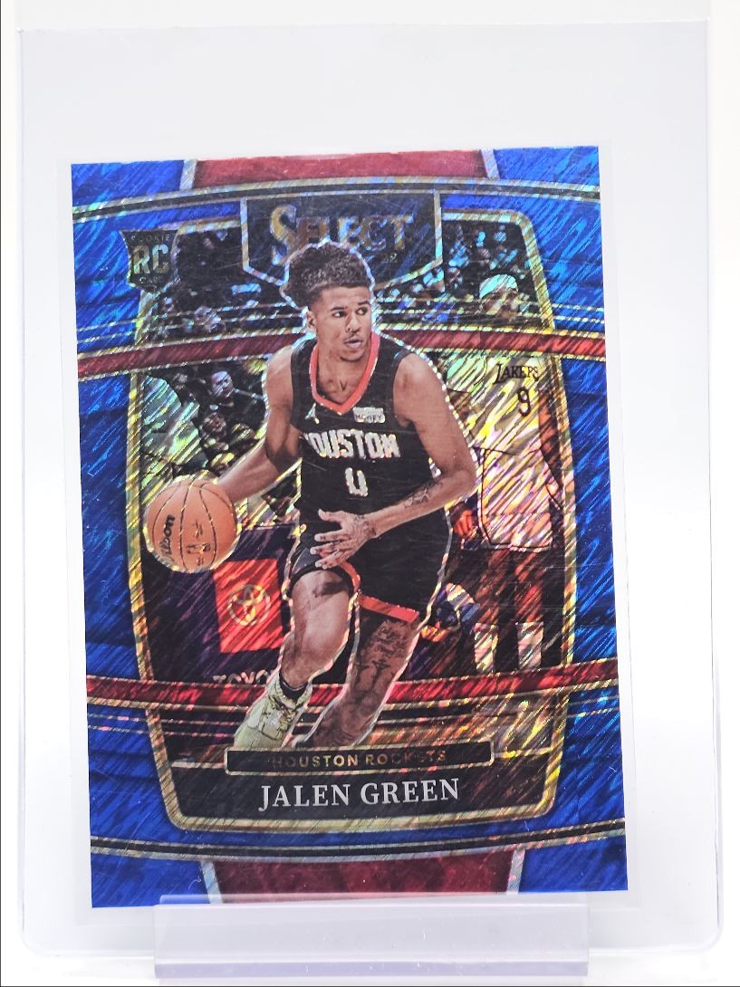 JALEN GREEN 2021-22 SELECT CONCOURSE ROOKIE BLUE SHIMMER PRIZM RC Q4416