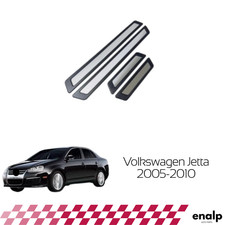Chrome Door Sill Scuff Plate Guard Trim for  VW Jetta 2005-2010 Stainless Steel