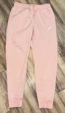 Nike Tech Fleece Joggers Pink Womens Size Small Sweatpants Drawstring Pockets