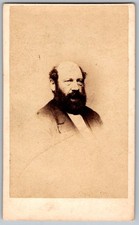 Antique CDV Circa 1860s E.P. Hipple Bearded Man Philada PA