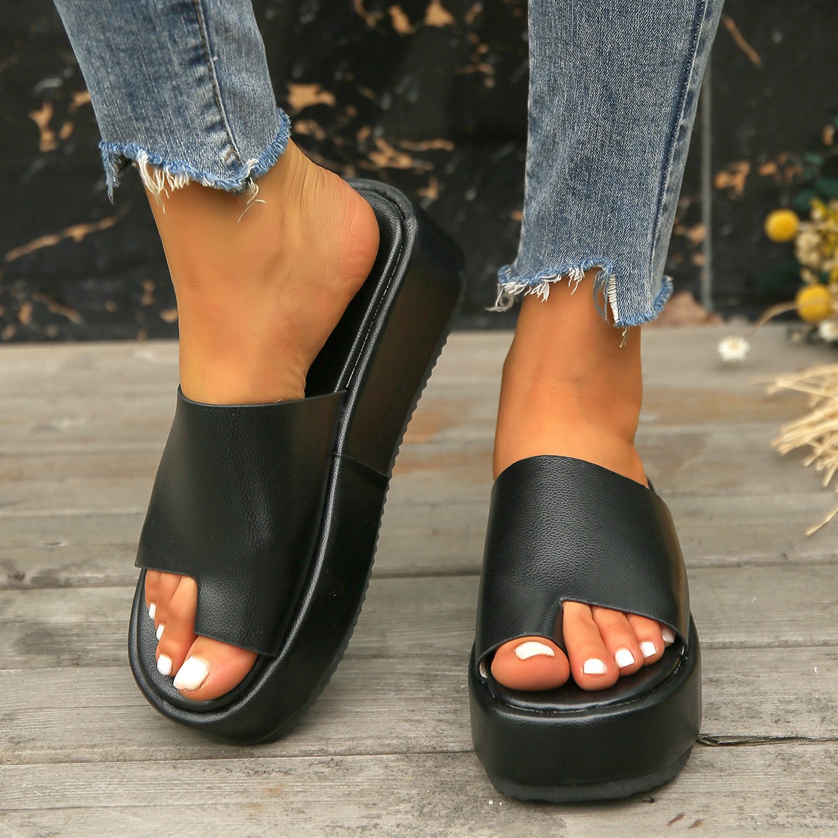 PANTOFOLA D’ORO Pantofole donna estive plateau perizoma slip on punta tonda tacco slingback scarpe