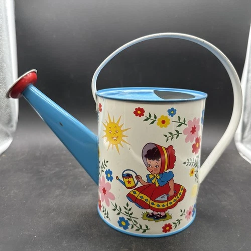 Vintage 1959 1960  Ohio Art Tin Litho children water watering can
