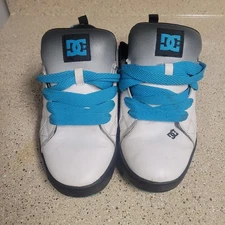 DC SHOES mens size 8.5 white black blue RARE