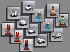 LEGO® Tiere Arktis Robbe Eisbär Polarbär Fuchs Taucher Fischer Schlitten