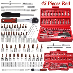 45 pièce Ensemble d'outils de réparation professionnelle haute-fin Kit, 1/4 en clés de profondeur