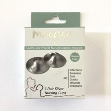 Moogco Silver Copper Triple Layer Nipple Shields Nursing Cups X-Large SEALED 