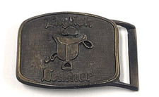 English Leather Horse Saddle Belt Buckle