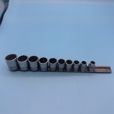 #ad Snap On 10pc 3 8quot; Drive 12 Point SAE Drive Shallow Socket Set Nice $126.09
