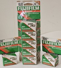 Fujifilm 35mm Color Film ISO 100 24 Exp Super HQ Sealed Rolls Exp/2000 - 7 Rolls