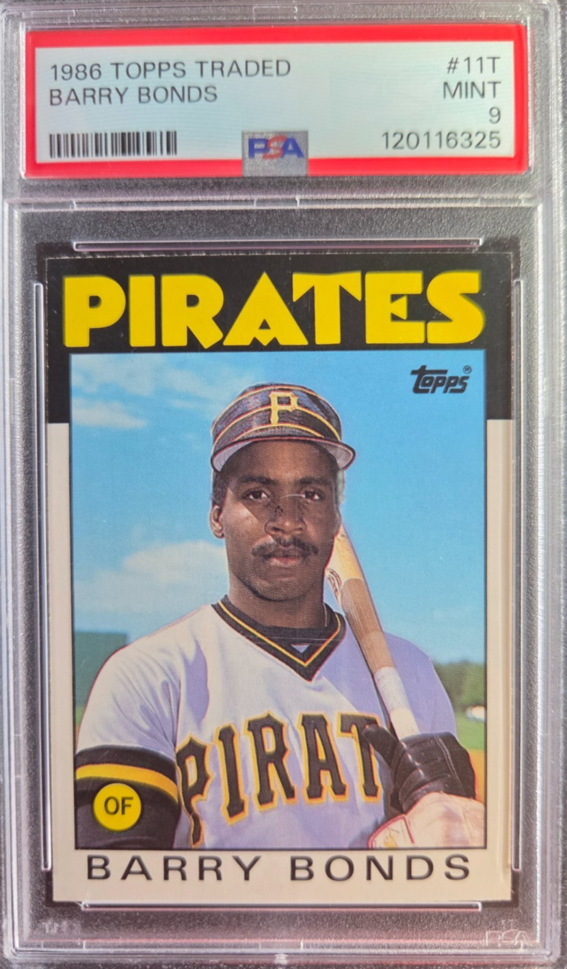 1986 Topps Traded Barry Bonds #11T PSA 9 MINT Rookie RC Pirates HOF