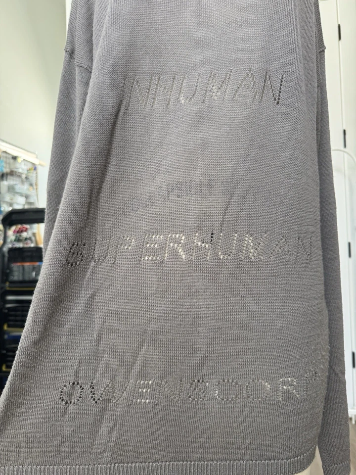 Suéter de lana Rick Owens Tommy de gran tamaño para hombre talla única Dust Lido SS 24 Foto 4 de 4