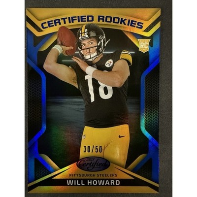 2025 Panini Certified Will Howard RC Certified Rookies Mirror Blue #/50