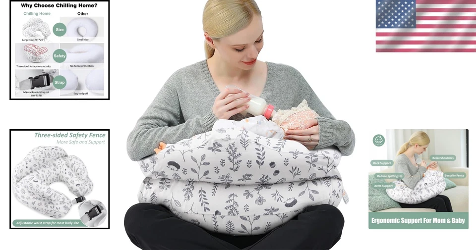 Multifunctional Baby Pillow for Breast & Bottle Feeding - Image 2 of 4