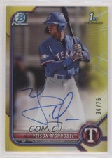 2022 Bowman Chrome Prospect Yellow Refractor 34/75 Yeison Morrobel Auto 0m4r