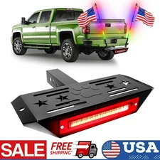 Tow Hitch Step Fit 2" Receiver Hitch Trailer Back Step Bar w/ LED Lighting