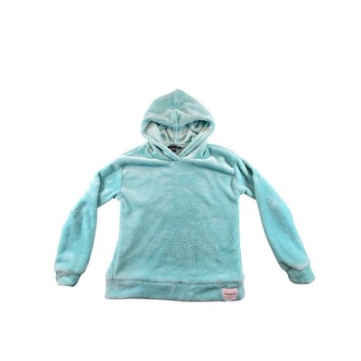 Calvin Klein Jeans Girls Aqua Blue Fleece Hoodie Sweatshirt Size M 10/12