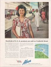 Alcoa 1945 Original Print Ad Frederick Street Port of Spain Trinidad