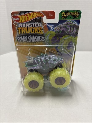 HOT WHEELS MONSTER TRUCKS POWER SMASHERS SKELESAURUS 1 64 SCALE NEW IN BOX
