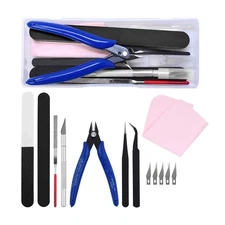 Mandala Crafts 13 PCS Plastic Model Tools Kits with Hobby Clippers Tweezers F...