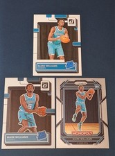 (3) Mark Williams 2022-23 Optic Rookie Card #245 + Prizm #12 + Donruss RC Suns