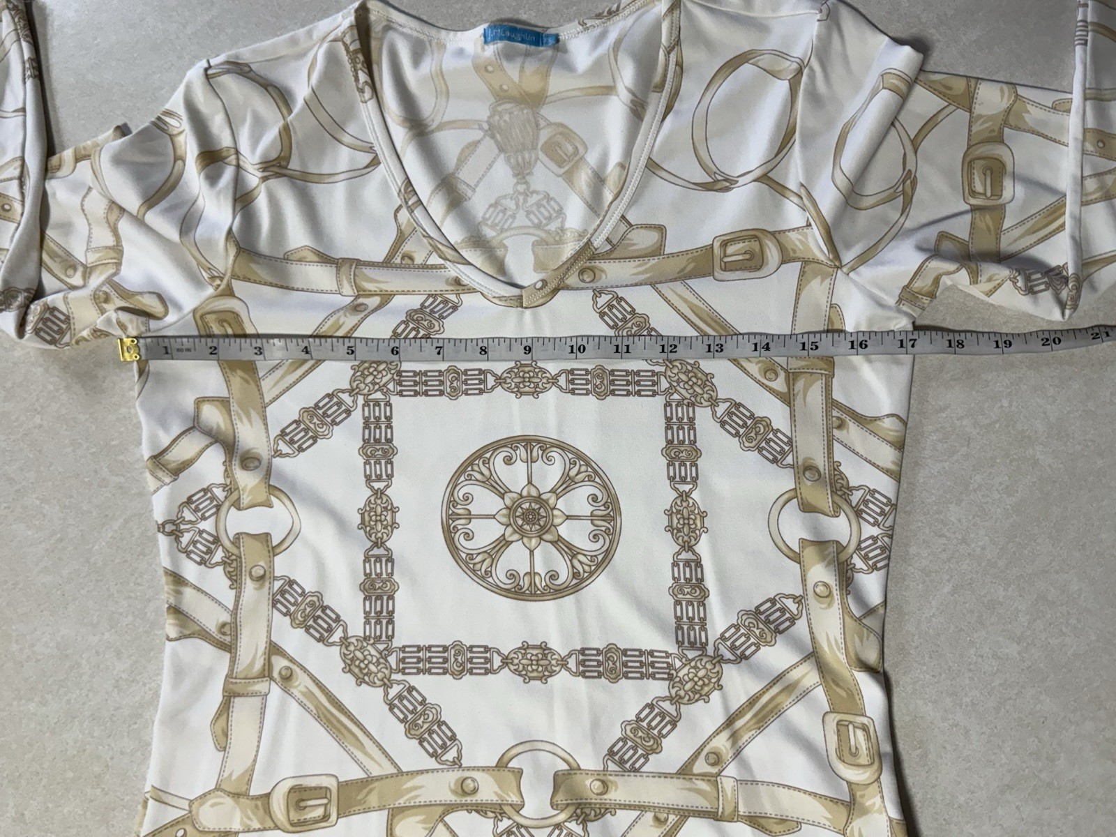 J. Mclaughlin equestrian baroque patterned knitte… - image 6