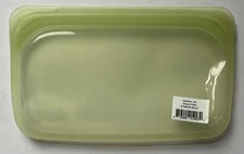 NWT Stasher 100% Silicone Reusable Food Bag Snack Size Storage Green Palm Lime