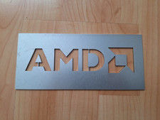 AMD steel laser cut logo 200mm x 80mm x 1,4mm