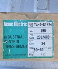Acme Electric TA-1-81324 24V 150VA 50/60Hz 208/480V Single Phase Transformer NOS