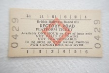 1983 Rectory Road Platform Railway Train British Rail Ticket