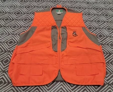 Game Winner Sportswear Orange Hunting Vest Men's Large #2493 Zip Quail Unlimited