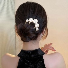 Platinum type pearl hairpin