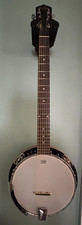 Ashthorpe 6-String Closed Back Mahogany Banjo, Polished Brown, Right-Handed