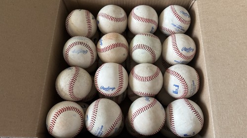 Box of 32 Game-Used Official Rawlings MiLB Minor League Baseballs - Fast Ship!