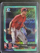 Chatham, C.J. - 2018 Bowman Chrome Prospect - Aqua Shimmer - 32/125
