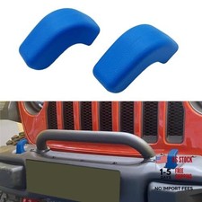 2PCS Bumper Tow Hook Covers, Trailer Hook Sleeve Protectors, Front Bumper Blue