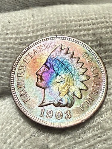 1903 AU  Indian Head Cent,  Nice *Higher Grade* Vintage Coin for a collection