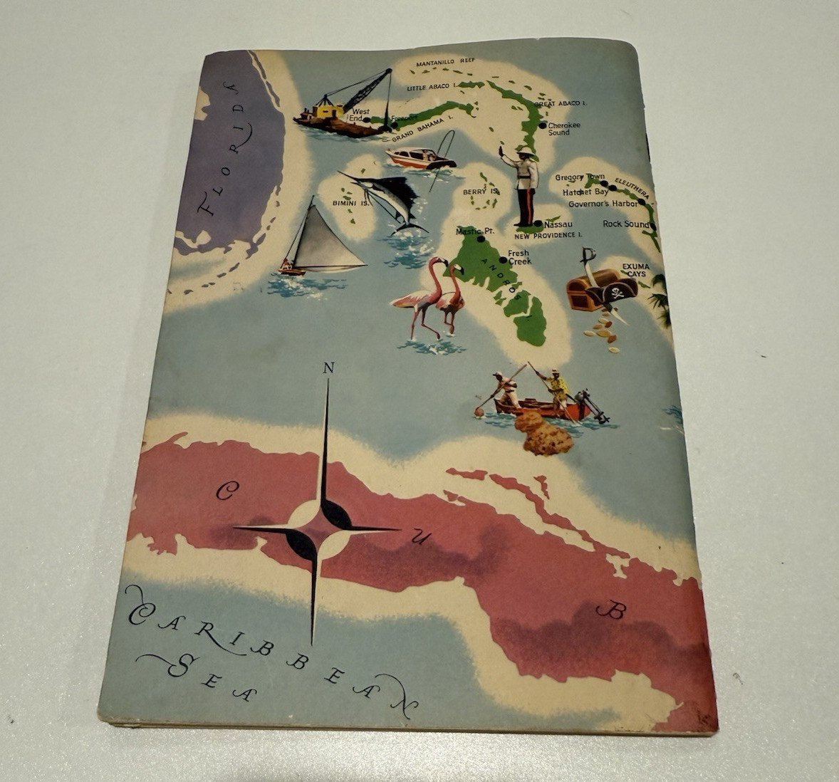 American Geographical Society BAHAMAS 1959 Around the World Program STICKERBOOK