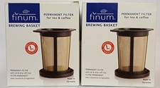 2 x Finum Brewing Baskets Permanent Filter For Tea & Coffee LARGE (NEW)