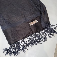 Unisex Pashmina Scarf Wrap Shawl Blue Grey