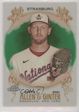 2021 Topps Allen & Ginter Chrome Green Refractor 53/99 Stephen Strasburg 0nj5