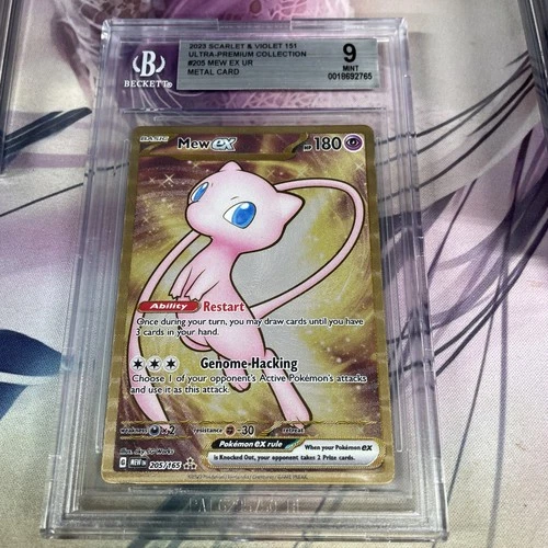 Pokemon 151 Ultra Premium #205 Mew Ex Ur Metal Card BGS 9 Mint Free Shipping