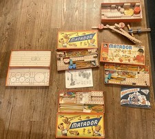 Gro&szlig;e Matador Sammlung &ndash; Korbuly &ndash; Matador 1, 2, 3&ndash; Vintage Holzbaukasten