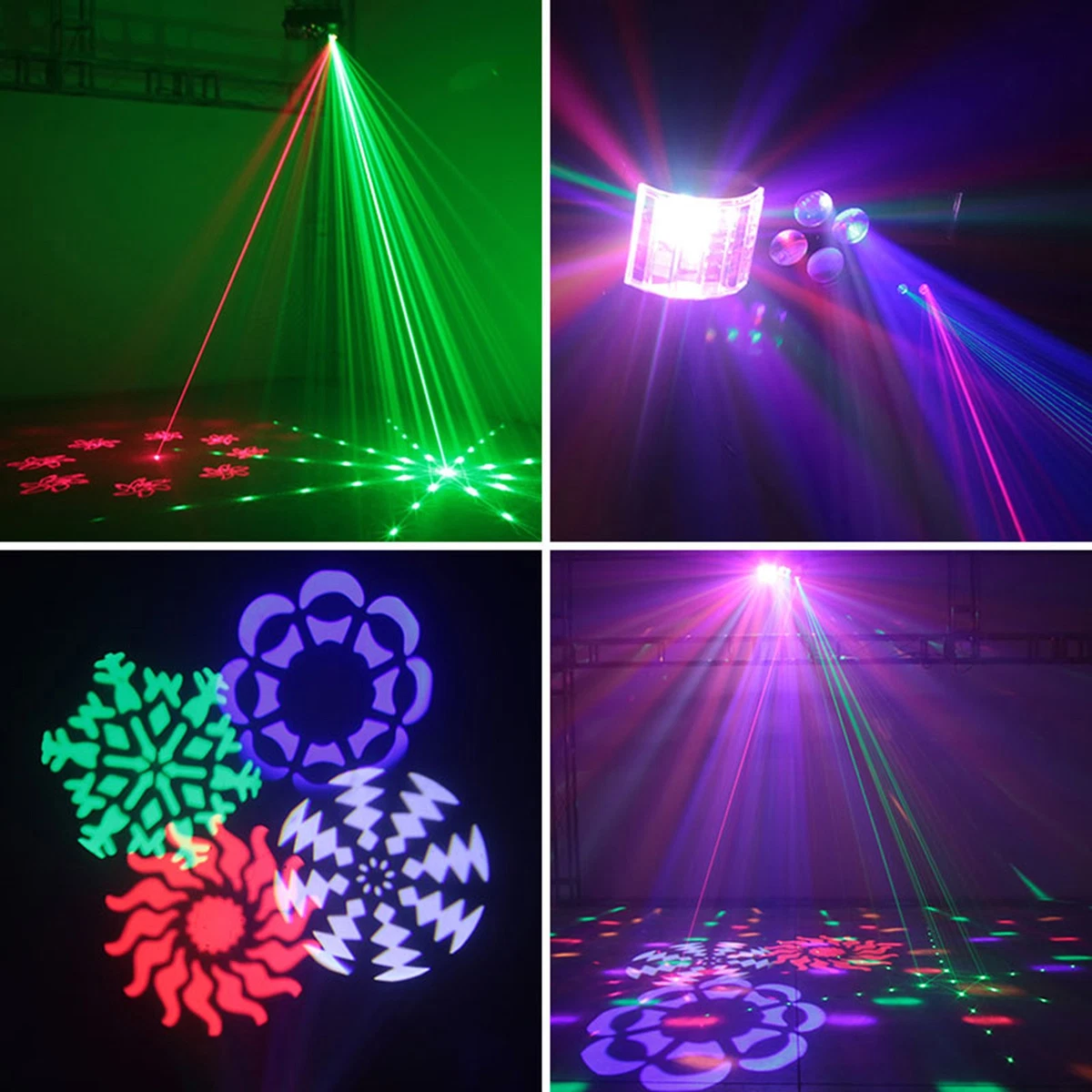 Luces estroboscópicas LED DMX DJ fiesta luz de escenario + control remoto L1