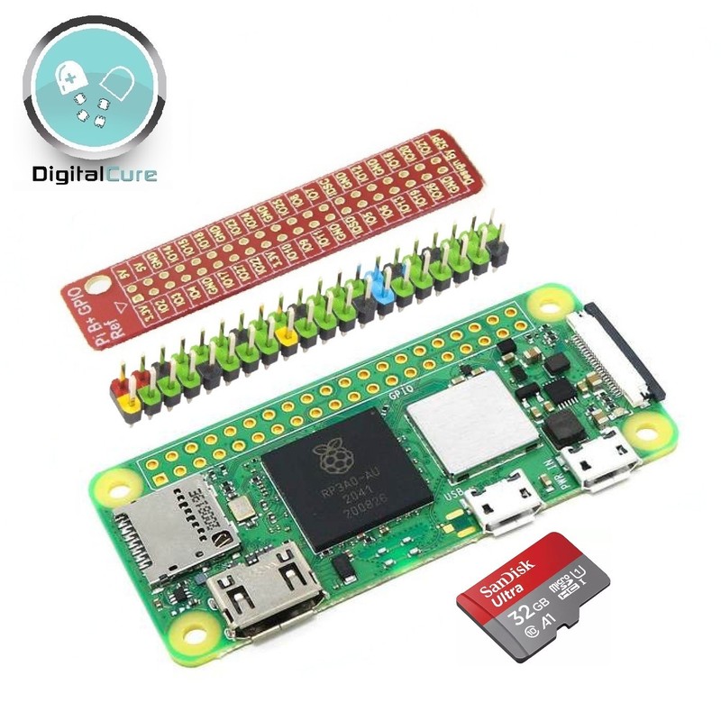 Raspberry Pi Zero 2 W with GPIO Headers + MicroSD with OS