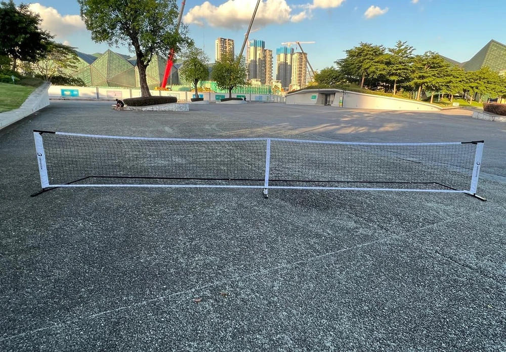 Pickleball 22 FT Regulation Outdoor Pickleball Tennis Net Bag  Driveway Backyard