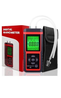 Manometer, Professional Air Pressure Meter, Dual-Port HVAC Digital Manometers...