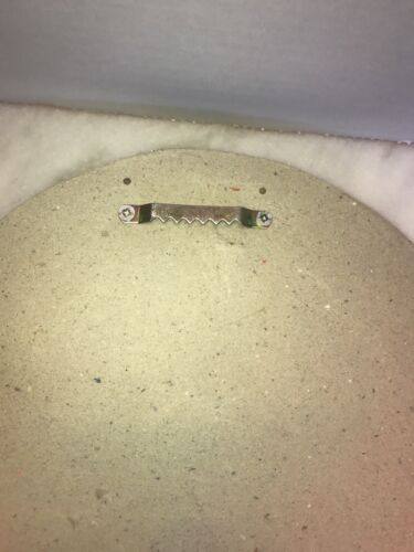 Ceramic Antiqued Look Oval Mirror Light Brown w Dusting Of Green Floral 11”x13” - Picture 8 of 9