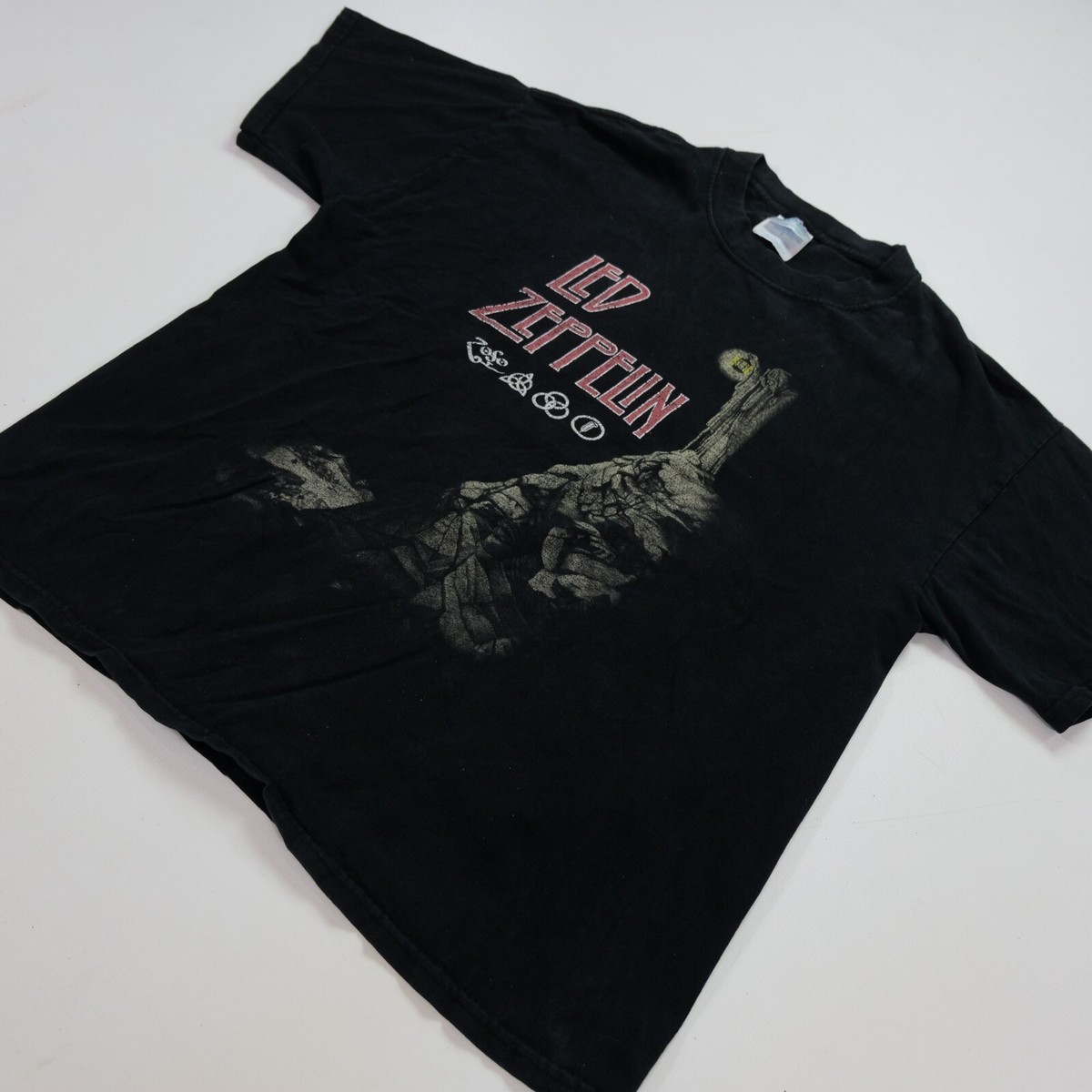 Rare VTG M&O KNITS Led Zeppelin Zoso Stairway To Heaven T Shirt
